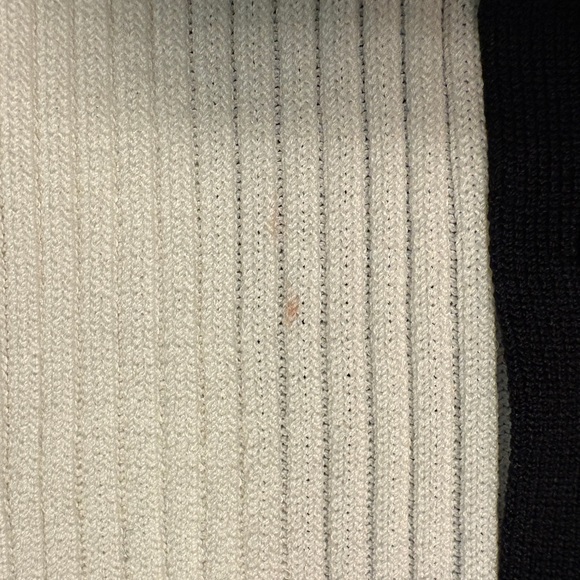 STAUD Black and Cream Long Sleeve Dress Shoko - Picture 4 of 5